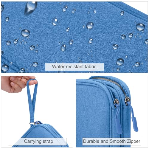 FYY Electronic Organizer, Travel Tech Pouch Bag, Medium, Cyan - color: Cyan, size: 8.3 x 5 x 2.6 inches
