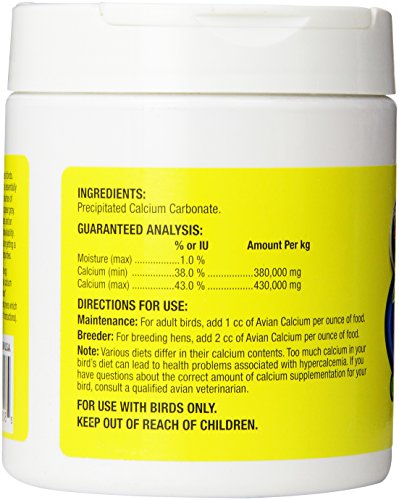 Zoo Med Avian Calcium Bird Food, Black, 8 Ounce (Pack of 2) - size: 8 oz (Pack of 2)