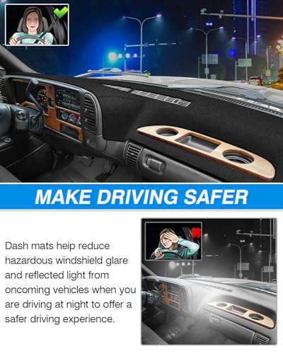 Cartist Dash Cover for 1995 1996 Chevrolet Silverado C/K 1500 2500 3500 - size: 68.50*18.50(Silverado&Tahoe 95-96)