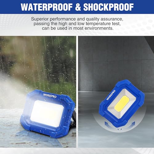 WORKPRO LED Work Light, Rechargeable Magnetic Work Lights, 2000LM, 4 Modes