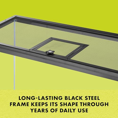 Zilla Pet Reptile Terrarium Fresh Air Screen Cover with Hinged Door 30" x 12" - size: 30" x 12"