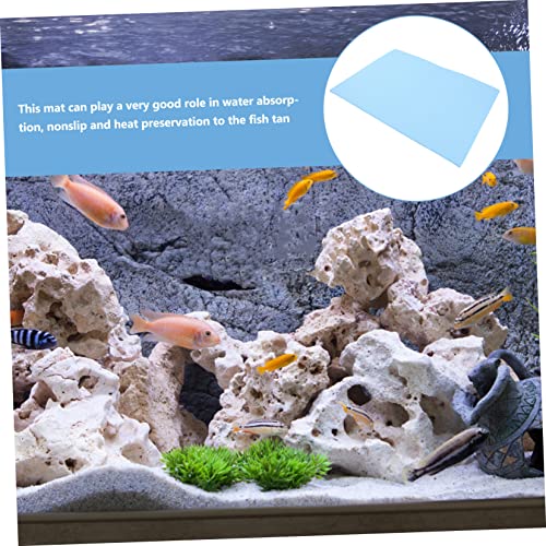 Aquarium Bottom Mat Thick Non-Skid Fish Tank Pad for Leveling and Insulation Household Tank Mat for Fishkeeping and Aquatic Environments - color: Blue