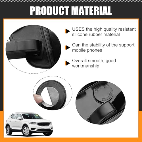Universal Non-Slip Dashboard Stand 360 Rotatable Car Phone Holder Mount for Smartphones for Easy Navigation in Car and Home Center Console or Desktop Black