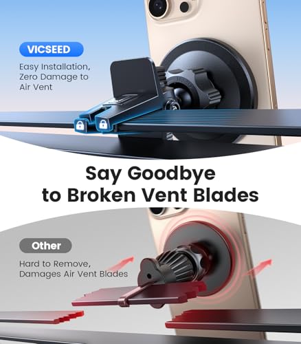 VICSEED for MagSafe Car Mount [Strongest Magnet Power] Car Phone Holder - color: Blue