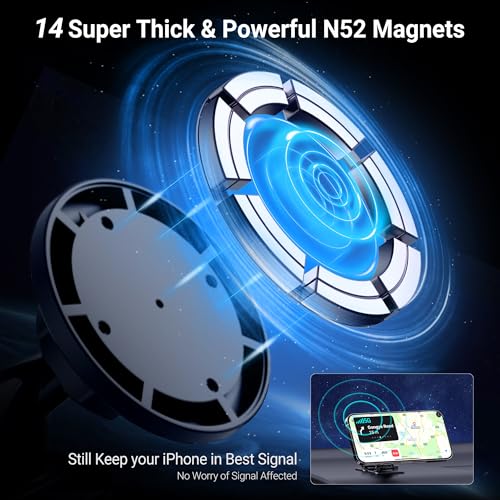 PROfezzion 2-Pack for MagSafe Mount Holder Fits Car Dashboard Home & Office - style: Car Dashboard (2-Pack)
