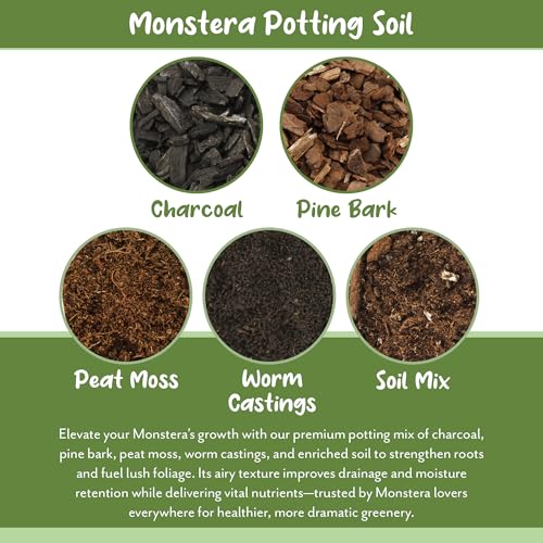 Soil Sunrise Monstera Houseplant Potting Soil Mix (8 Quarts) Custom Blend for Growing and Repotting - size: 8 Quarts