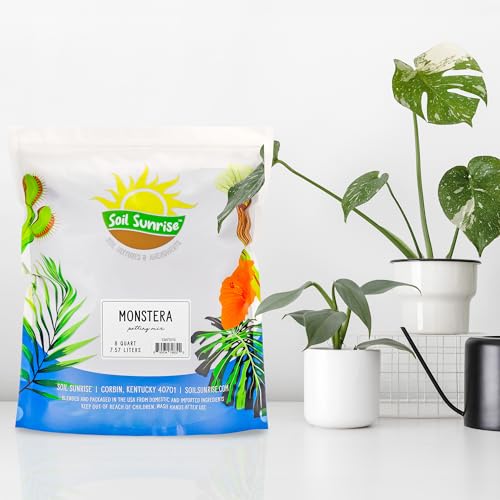 Soil Sunrise Monstera Houseplant Potting Soil Mix (8 Quarts) Custom Blend for Growing and Repotting - size: 8 Quarts