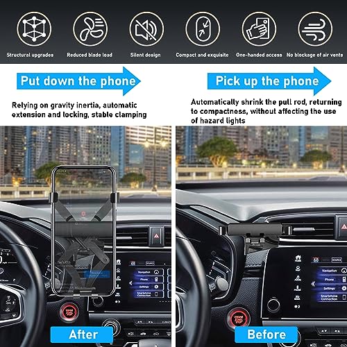 for Honda CRV Phone Holder Mount Air Vent 2017-2021,Black,1PC - size: 2017-2021 CRV Phone Holder