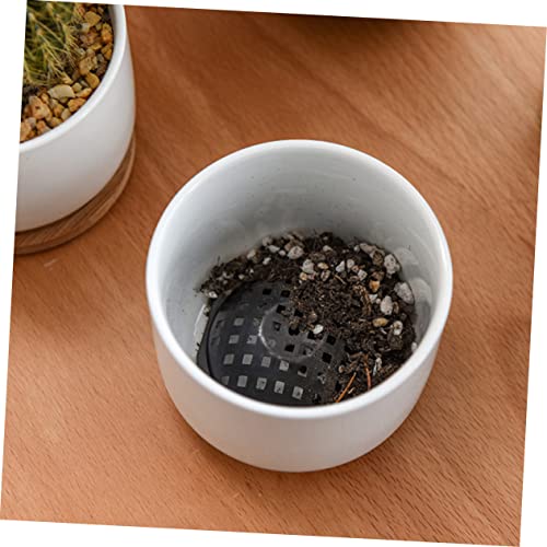 20pcs Planter Hole Mesh Pads for Flower Pots Durable Drainage Gaskets for Bonsai Bottom Mats Prevent Soil Leakage Base Cushion for Garden Use