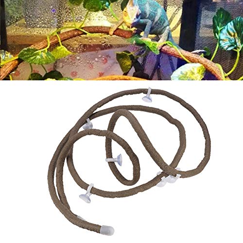 Artificial Reptile Climbing Branch | 9.84ft Bendable Rattan Vine for Lizards/Chameleons/Tree Frogs | Flexible Jungle Environment Decor with Suction Cups (L(330 X 184mm / 12.99 X 7.24in)) - size: L(330 X 184mm / 12.99 X 7.24in)