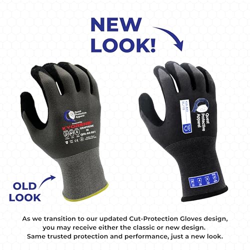 Quest Protective Apparel Cut Resistant Work Gloves (ANSI A1) – Lightweight Gloves for Gardening, DIY, Mechanical & General Handling – Breathable Grip Gloves for Men & Women – Small, Pack of 3 - size: Small, style: Pack of 3