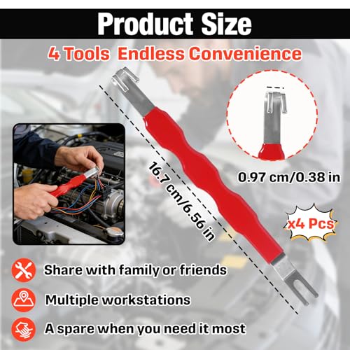 4 Pcs Automotive Electrical Terminal Connector Separator Removal Tool