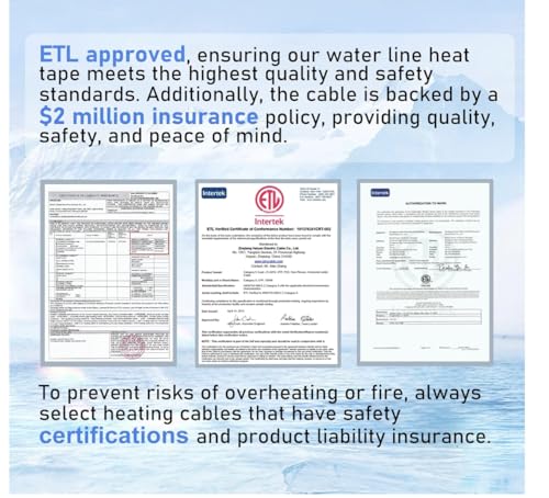 HEATIT 8JHSF1 Self Regulating Pre-Assembled Heating Cable with Spacer and Clips, Heat Tape for Roof Deicing and Pipe Freeze Protection,120V 8W/ft, 75FT - color: 8W/FT (KIT), style: 75FT