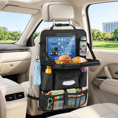 Car Backseat Organizer with Table Tray 9 Pockets Car Accessories,1 Pack - color: B-1Pack