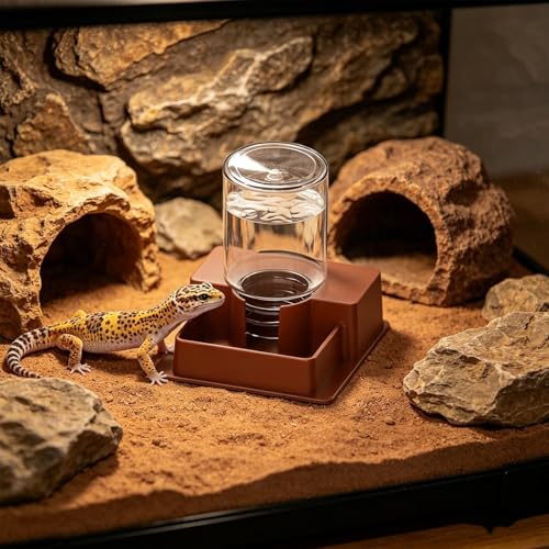 Automatic Waterer for Gecko - Leak-Proof Reptile Feeder, Reservoir | Hydration Tool for Snake Lizard Bearded Dragon Home Garden Yard Backyard Tank Terrarium - color: L