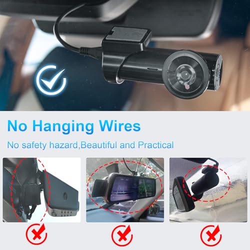 mangoal Dashcam Power Adapter 10-Pin (Model B) for Compatible with Select Toyota, Lexus, Subaru Models – Connects to Auto-Dimming Port, Easy to Install