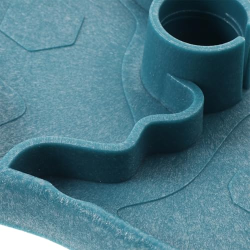 Beavorty Automatic Reptile Water Feeder Bowl for Tortoises and Lizards, Reptile Water Dish with Reservoir, Sturdy Pet Feeding Accessory for Terrariums, Blue and Brown