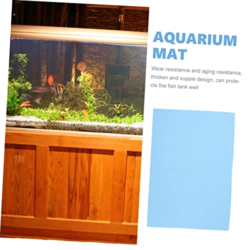Aquarium Bottom Mat Thick Non-Skid Fish Tank Pad for Leveling and Insulation Household Tank Mat for Fishkeeping and Aquatic Environments - color: Blue