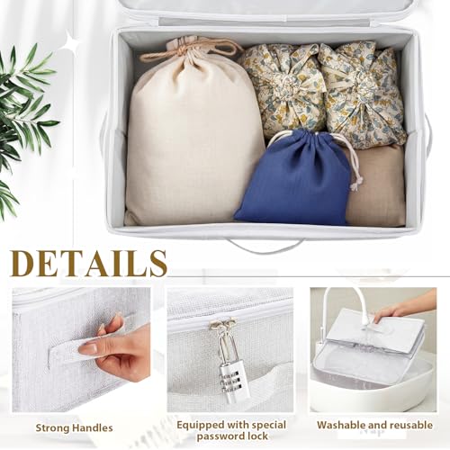 Briwooody Discreet Lockable Toy Bag,White,15 X 10 X 6.3 In - color: White, size: 15 x 10 x 6.3 Inch