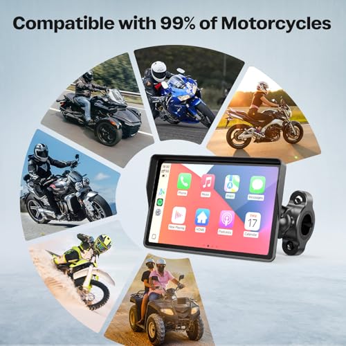 WonVon Upgraded 5" Motor CarPlay GPS Navigation with TPMS - color: 5 Inch+TPMS+Dual Cam