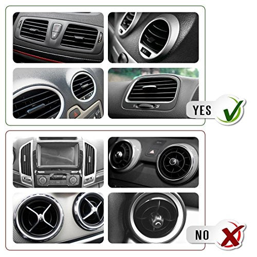 eTECH Magnetic Phone Car Mount Holder, Magnetic Mount Universal Air Vent (Black) - color: Black
