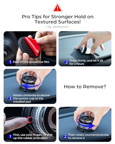 【Upgraded】All Metal for Magsafe Car Mount, Vacuum Magnetic Phone Holder - color: Black/1 Pack