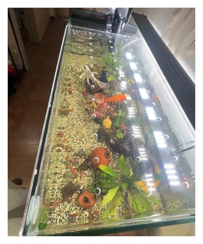 Acrylic Aquarium Anti-Jump Cover, Cat-Proof Terrarium Lid, Fish Tank Top Mount Hood with Hole, 8-20 Inch Wide (L40xW20cm/15.7x7.9in) - size: L45xW30cm/17.7x11.8in