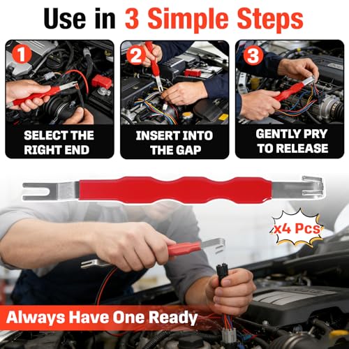 4 Pcs Automotive Electrical Terminal Connector Separator Removal Tool