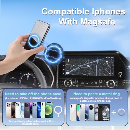 Magnet Phone Holder Compatible with Toyota Highlander 2020-2022 12.3-inch Screen Fixed Clip, Phone Mount Hands-Free 360° Rotation Automobile Cradles Not Affect Vent - size: 2020-2022 Toyota Highlander