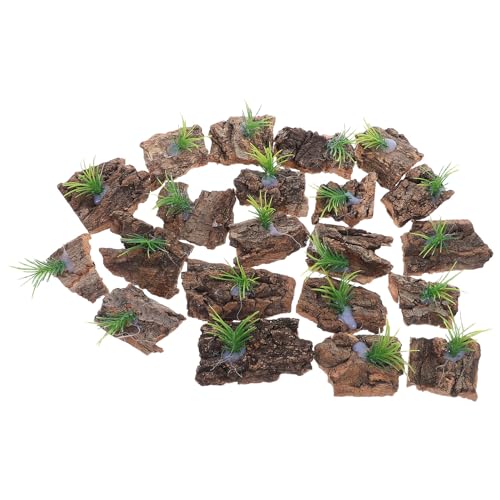 Sosoport 20pcs Natural Cork Bark for Terrarium Reptile Tank Background Tree Bark Hide Platform for Snakes Lizards Turtles Stable Climbing and Hiding Aquarium Decoration
