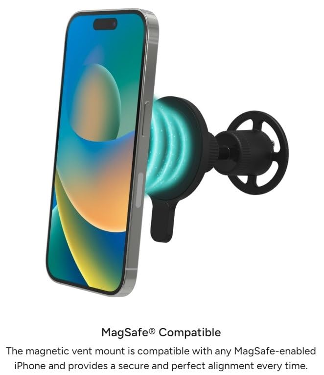 mophie Magnetic Vent Mount for Apple iPhone 17/16/15/14/13/12 Series
