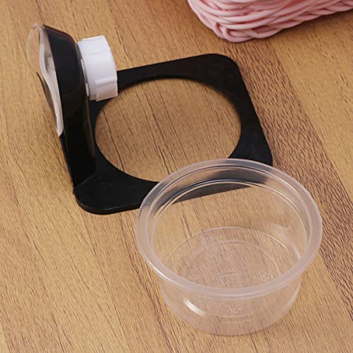 Scicalife Reptile Food Water Bowls with Suction Cups 4-Pack Durable Terrarium Feeding Ledges for Geckos Lizards Fits Glass Acrylic Tanks Space-Saving Easy to Clean