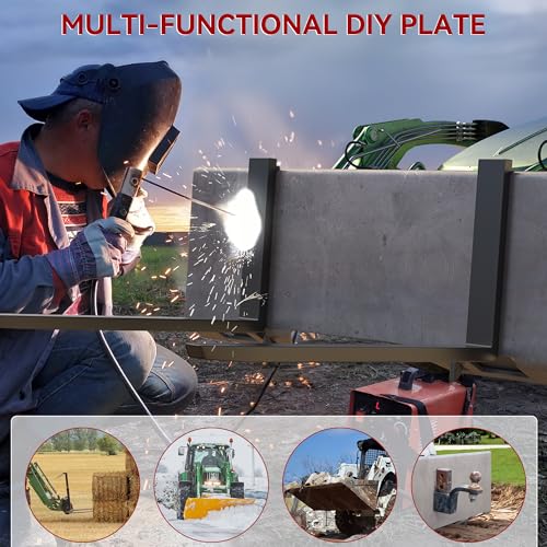 YITAMOTOR 3/8" Skid Steer Mount Plate Attachment for Kubota, Bobcat Tractor - size: 3/8 Inch