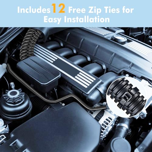 Automotive Wire Loom Flame Retardant Split Wire Loom Tubing Assortment Wiring Loom Kit Plastic Cover Electrical Covering Conduit Protective Wire Wrap Cable Sleeves Black 1/2" x 125 Ft - size: 1/2" x 125 ft