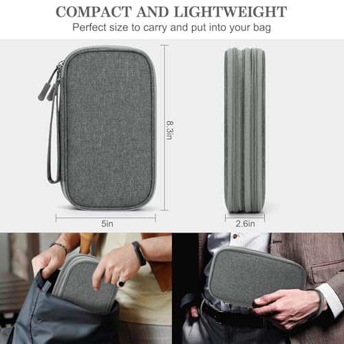 FYY Electronic Organizer, Travel Tech Pouch Bag, Medium, Dark Grey - color: Dark Grey, size: 8.3 x 5 x 2.6 inches