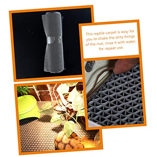 balacoo Reptile Heat Pad Reptile Bedding Carpet Terrariums Mat Lizard Carpet Mat Tortoise Bedding - color: Dark Grey
