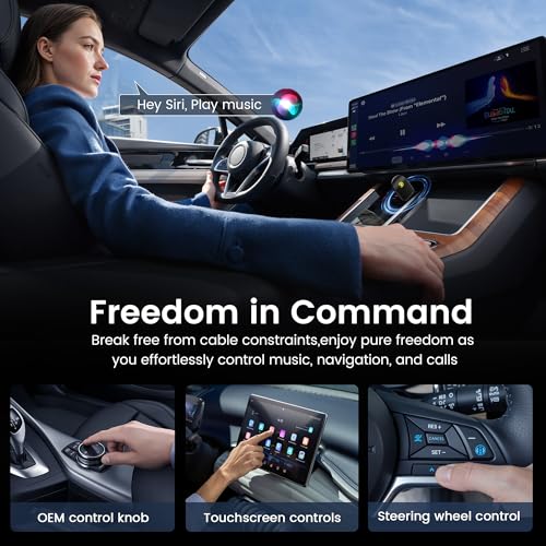 Mini Wireless CarPlay Adapter for iPhone - Fast Auto-Connect, Wide Compatibility, Plug & Play