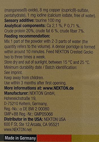 Nekton Crested Gecko for All Fruit-Eating Geckos 700gm / 24.69oz, Beige
