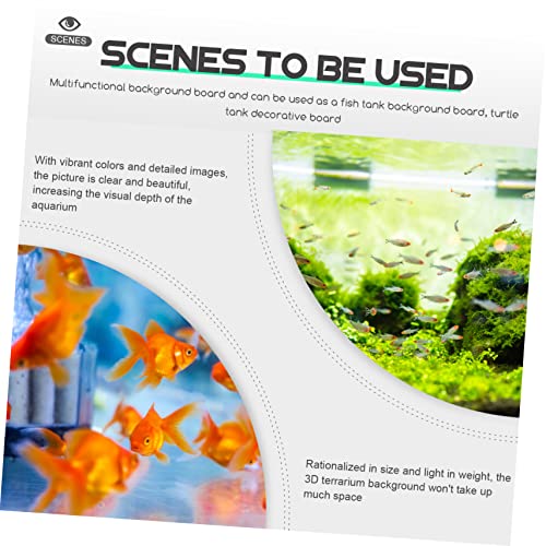 BESPORTBLE Reptile Snake Tank Backdrop 3D Aquarium Decor Terrarium Rock Easy to Assemble Durable Decorative Panels