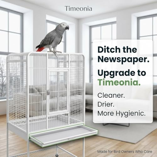XL Bird Cage Liners 23.6"x35.4" 20pk Bamboo Charcoal | 7-layer bamboo charcoal controls odor & dander. 20-pack = 40 weeks for macaws & large parrots. Quick cleanup at $0.15/day.