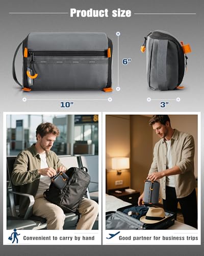 Smasrob Electronics Organizer Travel Case, Tech Bag Charger Pouch, Gray - color: Gray