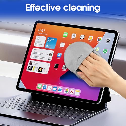 HoYiXi Microfiber Screen Cleaning Cloth for Laptops, Computer, Tablets, TV, Cellphone, Camera,Kindle eReaders,iPad, iPhone, Mac Book, Car Screen,Monitors,Smartscreen,Premium Polishing Cloth,Grey - color: Grey