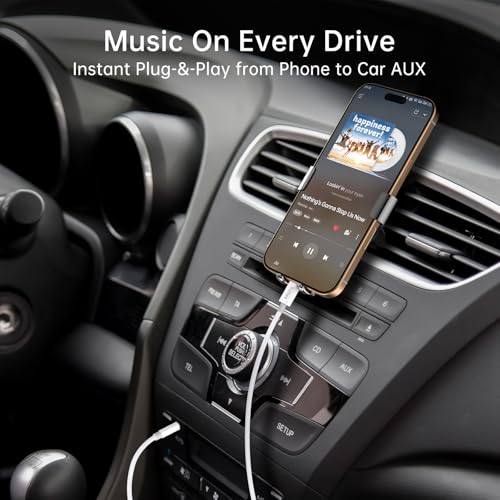 Xumee USB C to 3.5mm Aux Cable 4ft, Aux to USB C Audio Jack Cord with Built-in DAC (16-Bit/48 kHz), Cotton Braided, Gold-Plated Connectors, for iPhone 15/16/17 Series, for Samsung Galaxy and More