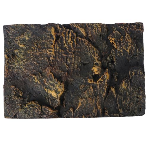 Kisangel Reptile Rock Background Board Decorative Panel for Turtle Tank Super Large Size Pu Material Fade-Resistant 3D Effect