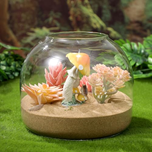 SUPVOX Glass Terrarium with Cork Lid - Glass Plant Terrarium, Plant Jar for Succulents & Small Fish Home & Office
