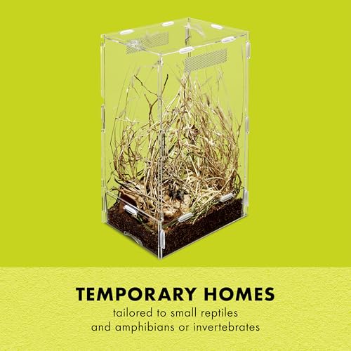Zilla Micro Habitat Terrarium, Arboreal, with Locking Latch, for Isopods, Spiders, Insects, Large - size: Large, style: Arboreal