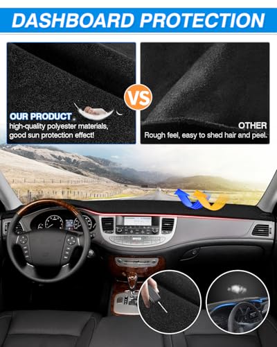 Cartist Dash Cover for Hyundai Genesis 2008-2014 Dashboard Cover - size: Hyundai Genesis 2008-2014