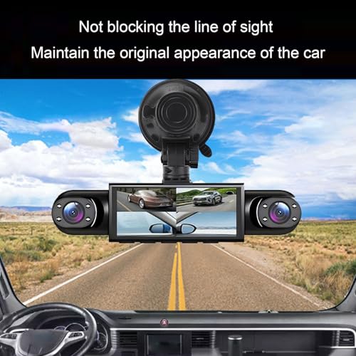 Dash Cam for Cars, 360 Degree View with 3.16 Inch Screen 170 Degree Wide Angle 4 Lenses G Sensor Loop Recording 24H Parking Mode, for Family Taxi Fleet Vehicles
