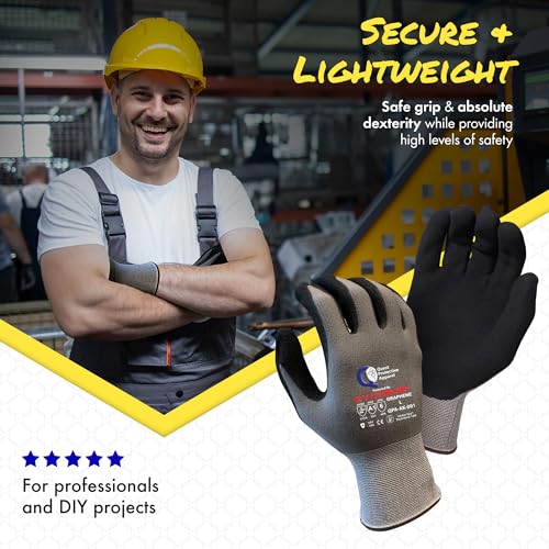 Quest Protective Apparel Cut Resistant Work Gloves (ANSI A1) – Lightweight Gloves for Gardening, DIY, Mechanical & General Handling – Breathable Grip Gloves for Men & Women – Large, Pack of 1 - size: Large, style: Pack of 1