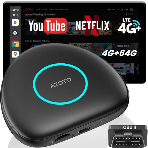 Wireless CarPlay&Android Auto Adapter with 4G LTE Magic AI Box - color: Blue